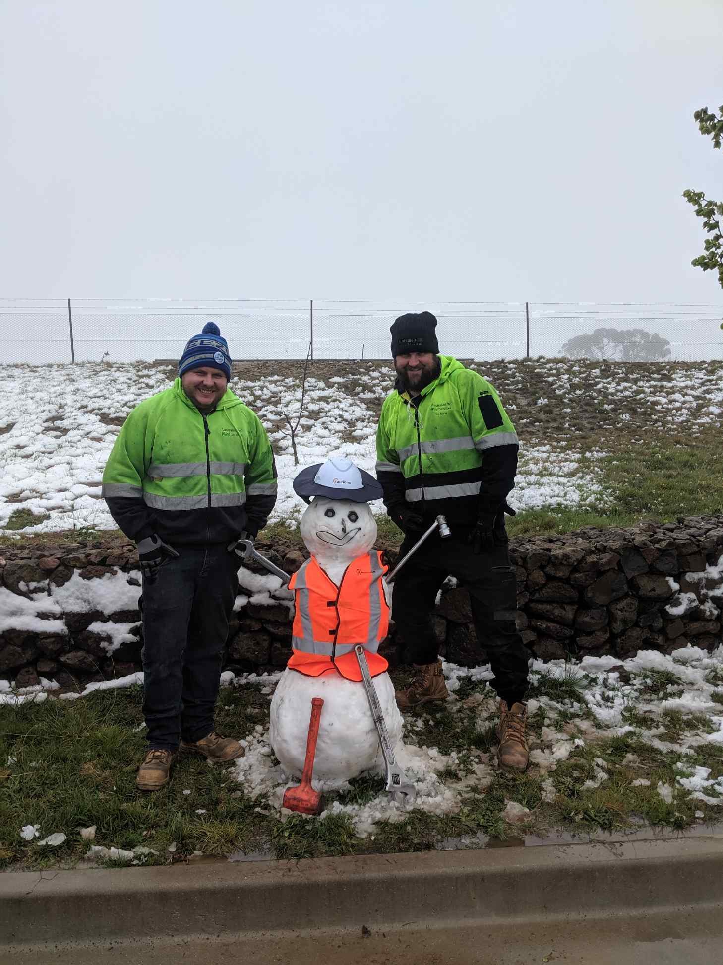 Snow at Gunning Wind Farm